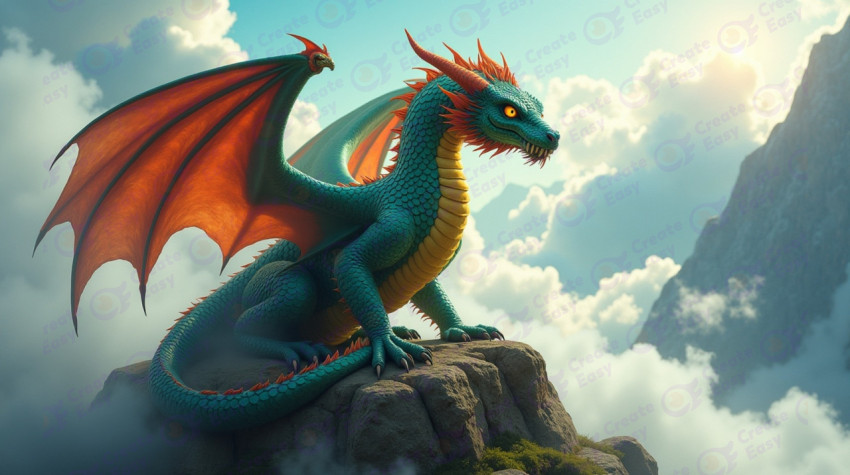 majestic scalecovered dragon