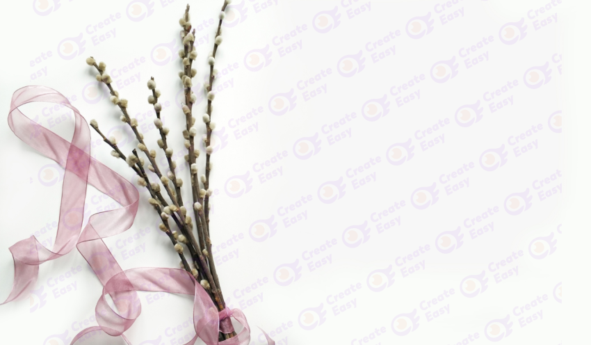 Dried Cherry Blossom Branches color background