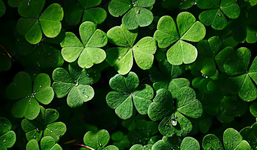 Clover leaf color texture background