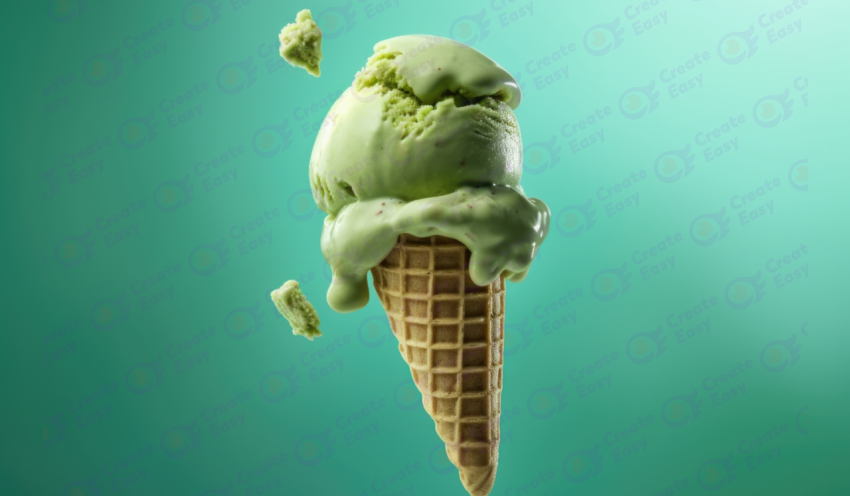 Pistachio ice cream color texture background