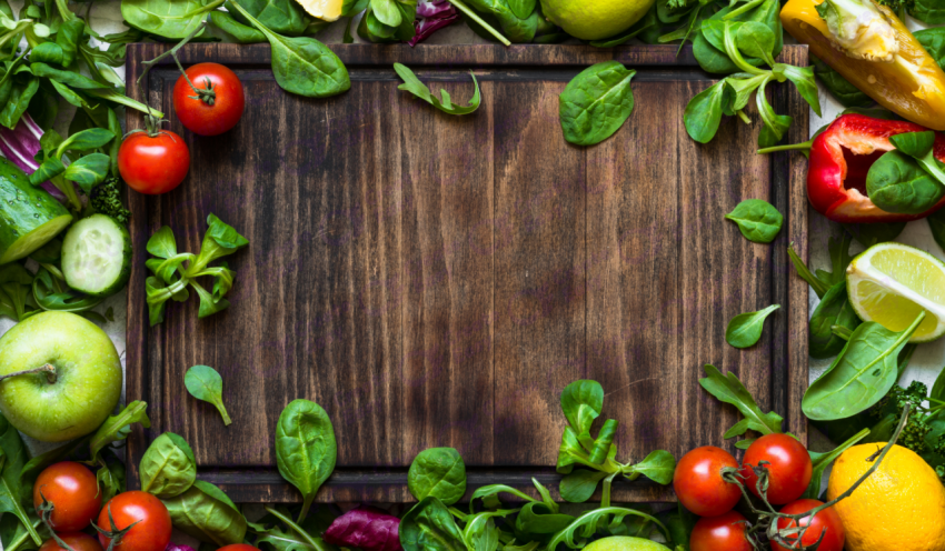 Green Food color texture background