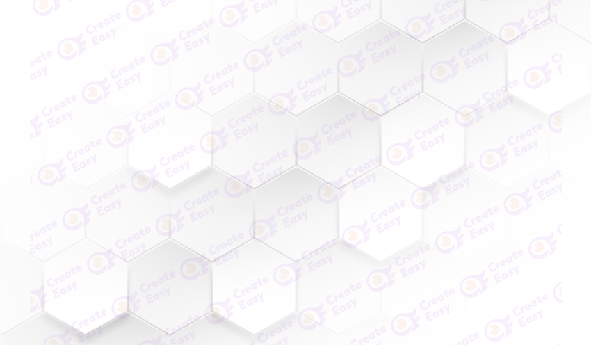 White background with Hexagon