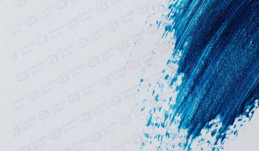 Blue paint on white color background