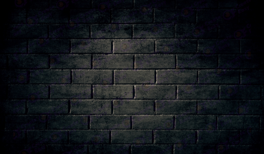 Old Shabby Black Brick Wall Color texture Background
