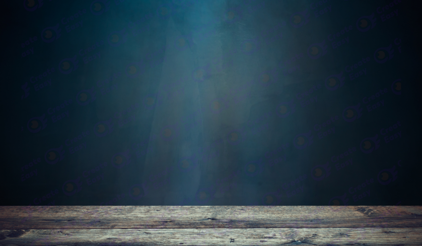 Blue Empty wooden table Color texture Background