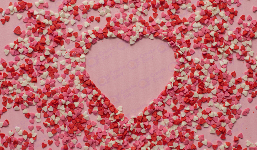 Pink And Red Heart color texture background