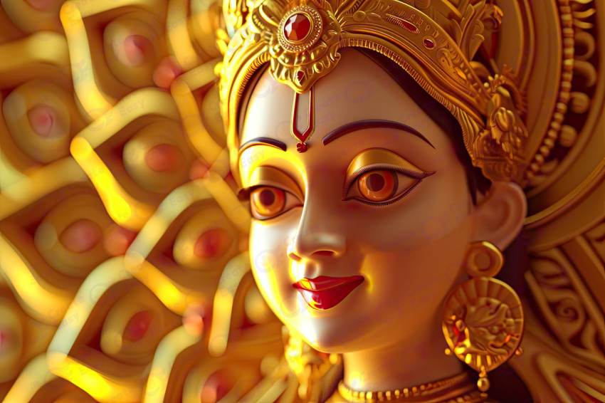 3d durga goddess navratri celebration