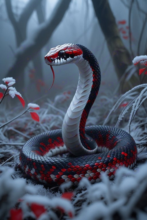cinematic photograph of a majestic snake