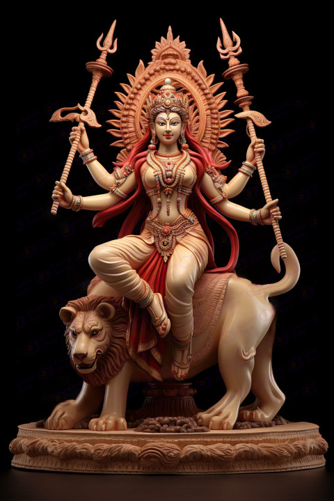 3d durga goddess navratri celebration