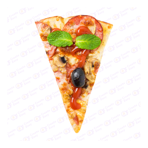 Pizza large size slice createeasy png
