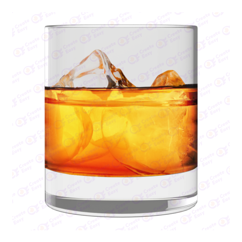 wine glass with ice cube createeasy png