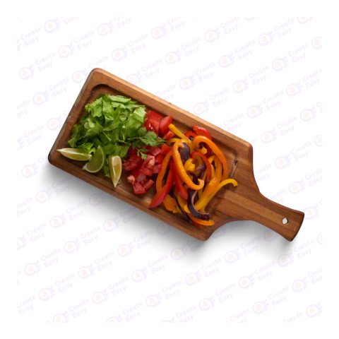 Vegitable wooden plate createeasy png