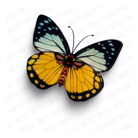Yellow butterfly createeasy png