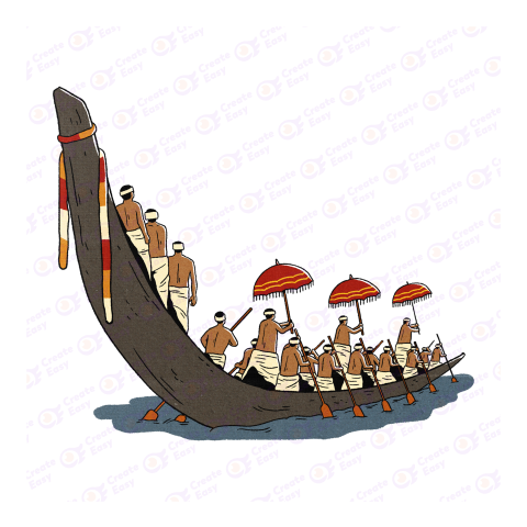 Kerala Vallam kali  boat race createeasy png