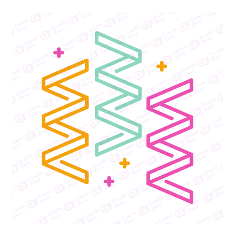 Zig Zag stickers createeasy png