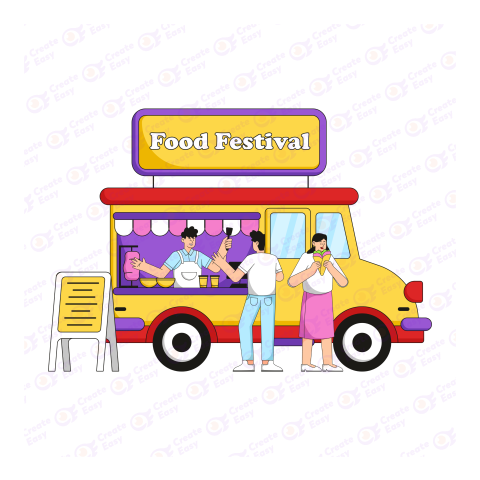 Food festival vechicle createeasy png