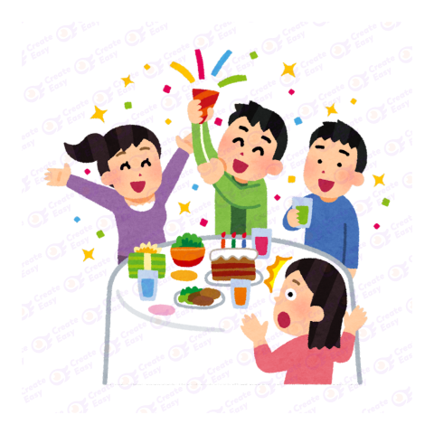 Kids birthday celebration vector createeasy png