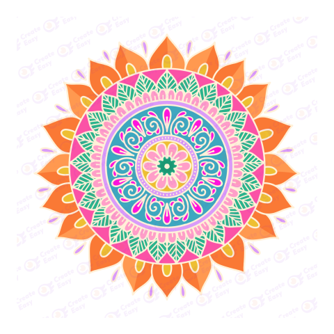 Rangoli backgound vector art png