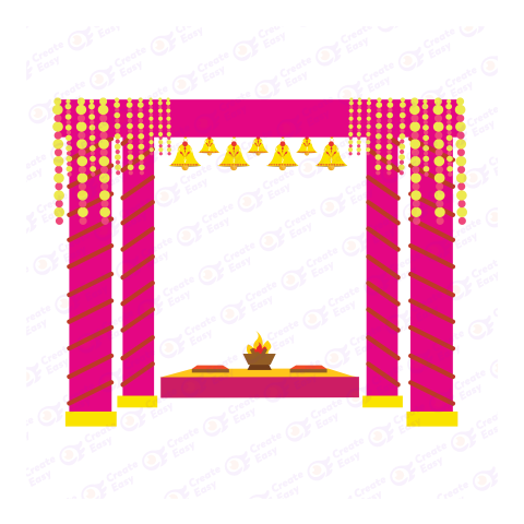Indian Wedding Mandap vector art