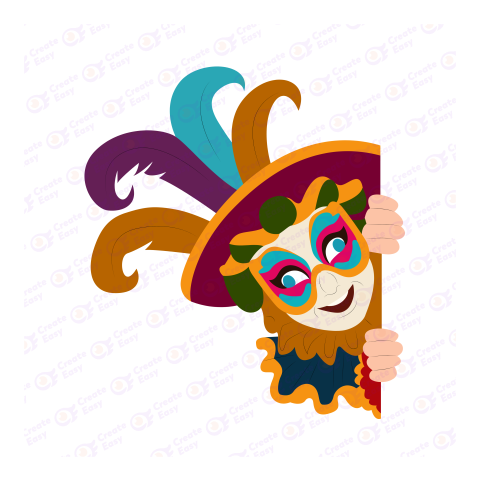 Clown show vector art createeasy png