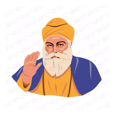 Guru nanak jayanthi vector art createeasy png