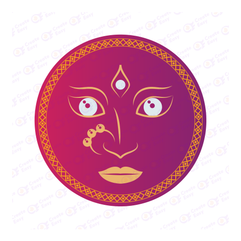 Navaratri durga god vector art createeasy png