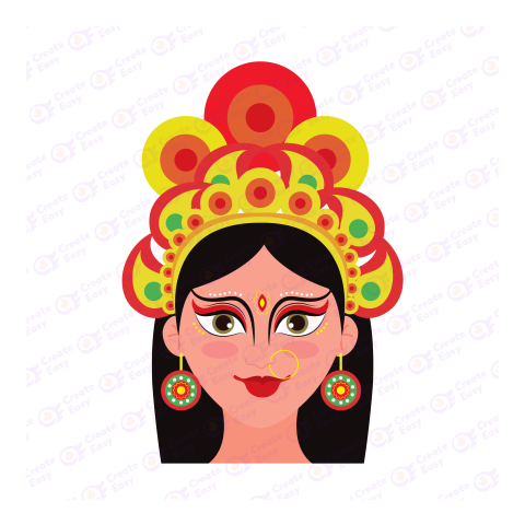 Durga god vector image createeasy png
