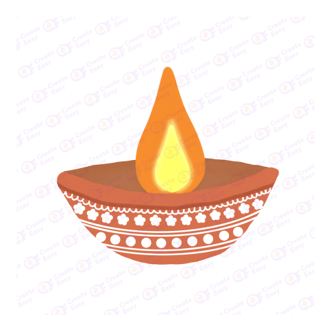 Festival diya vector art createeasy png