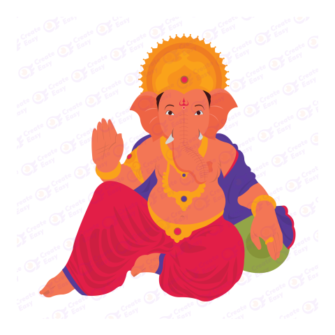 Lord ganesha vector art createeasy png