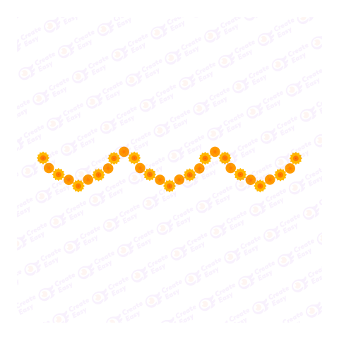Flower decoration border createeasy