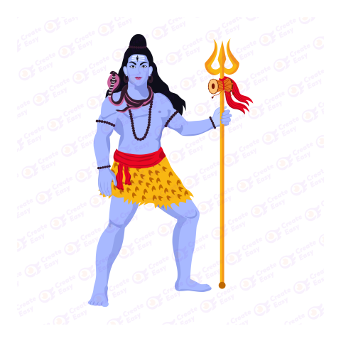 Lord shiva standing pose createeasy png