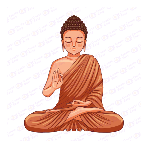 Buddha vector image createeasy png