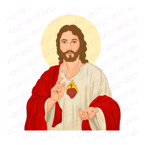 Jesus Christ vector art createeasy png