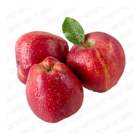 Apple with leaf nature createeasy png
