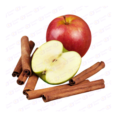 Red apple with herbs createeasy png