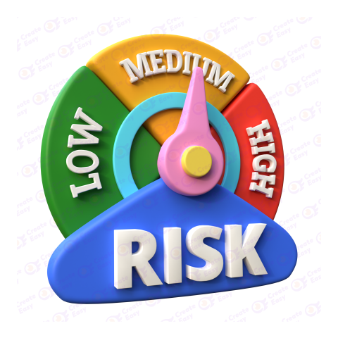 Risk meter 3d image png