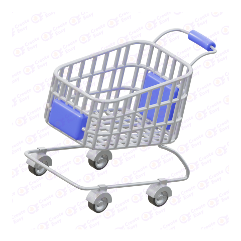 Shopping cart 3d image png