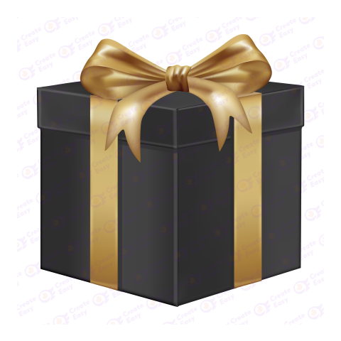 Black Gift Box PNG