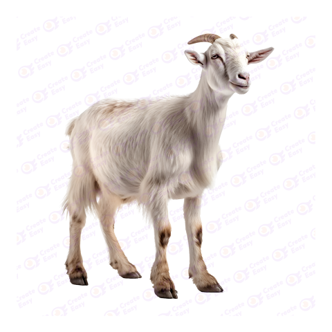 Dutch white goat png image