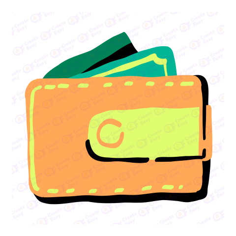 Wallet png 3d image