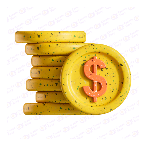 Dollar Coin 3d free png image