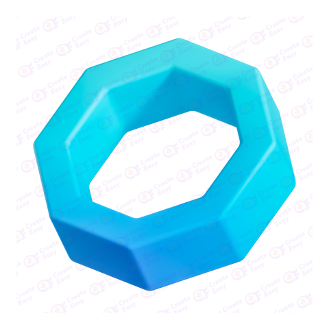 Blue Hexagon free 3d png image