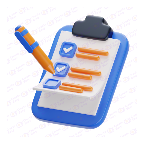 Checklist free 3d png image