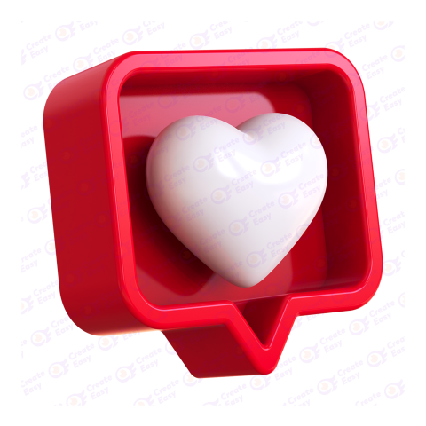 3D Heart png image