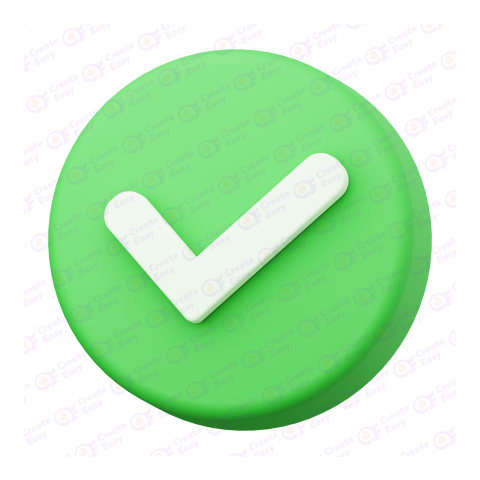 3D Green Checkmark free 3d png image