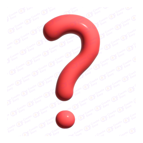 Question mark free 3d png image