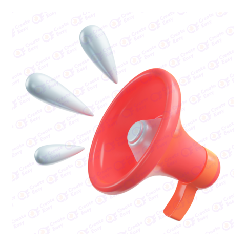 Megaphone free 3d png image