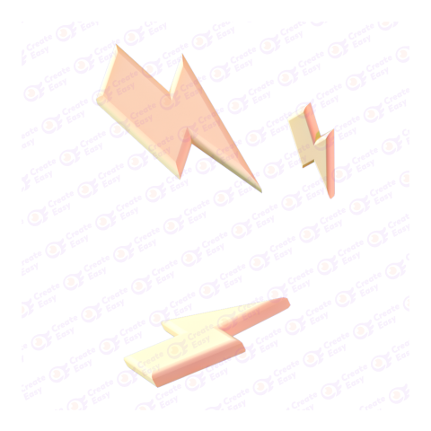 Lightning bolts free 3d png image
