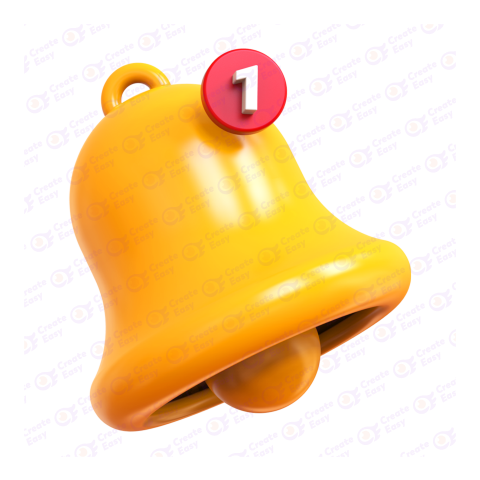 Notification Bell free 3d png image