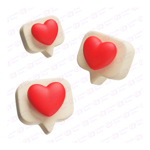 Heart icon free 3d png image